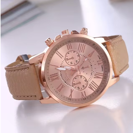Ladies Watch Leather Wristwatch