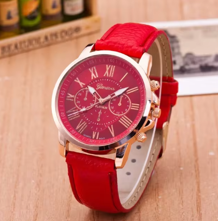 Ladies Watch Leather Wristwatch